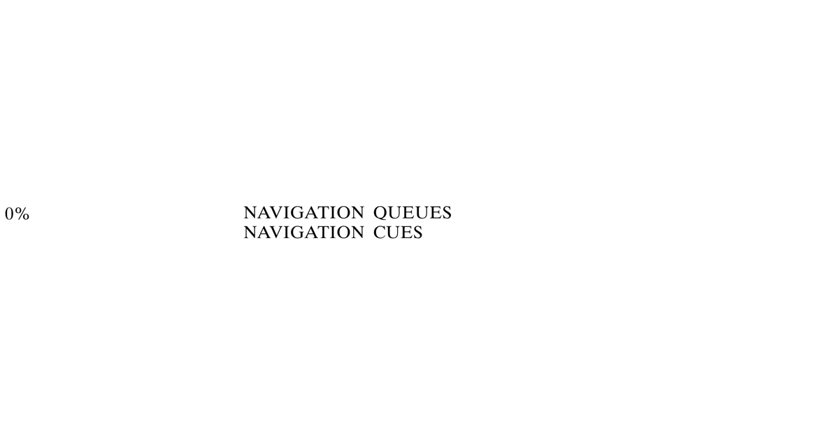 Navigation queues | Navigation cues